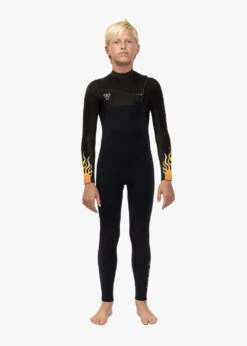Vissla High Seas Boys Fire 4-3 Full Chest Zip Wetsuit