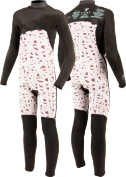 Vissla High Seas Boys Fire 4-3 Full Chest Zip Wetsuit -Vissla BW43UHFC BLK 2