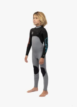 Vissla 7 Seas Boys 4-3 Bolt Full Chest Zip Wetsuit -Vissla BW43W7FB GRY 8